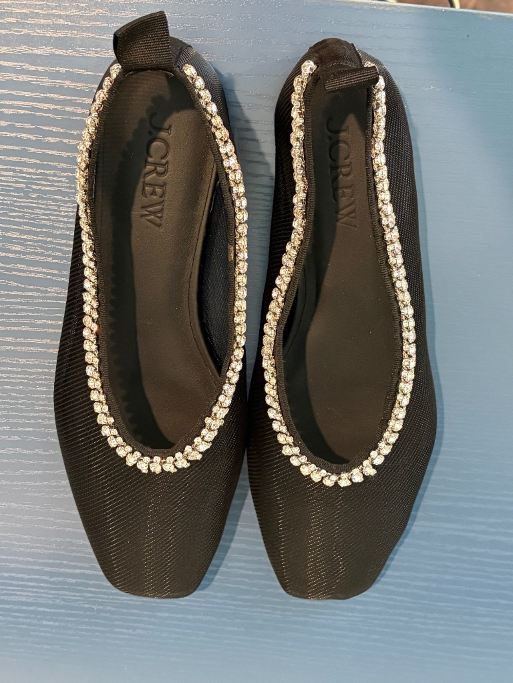NWOT J crew embellished mesh ballet flat
